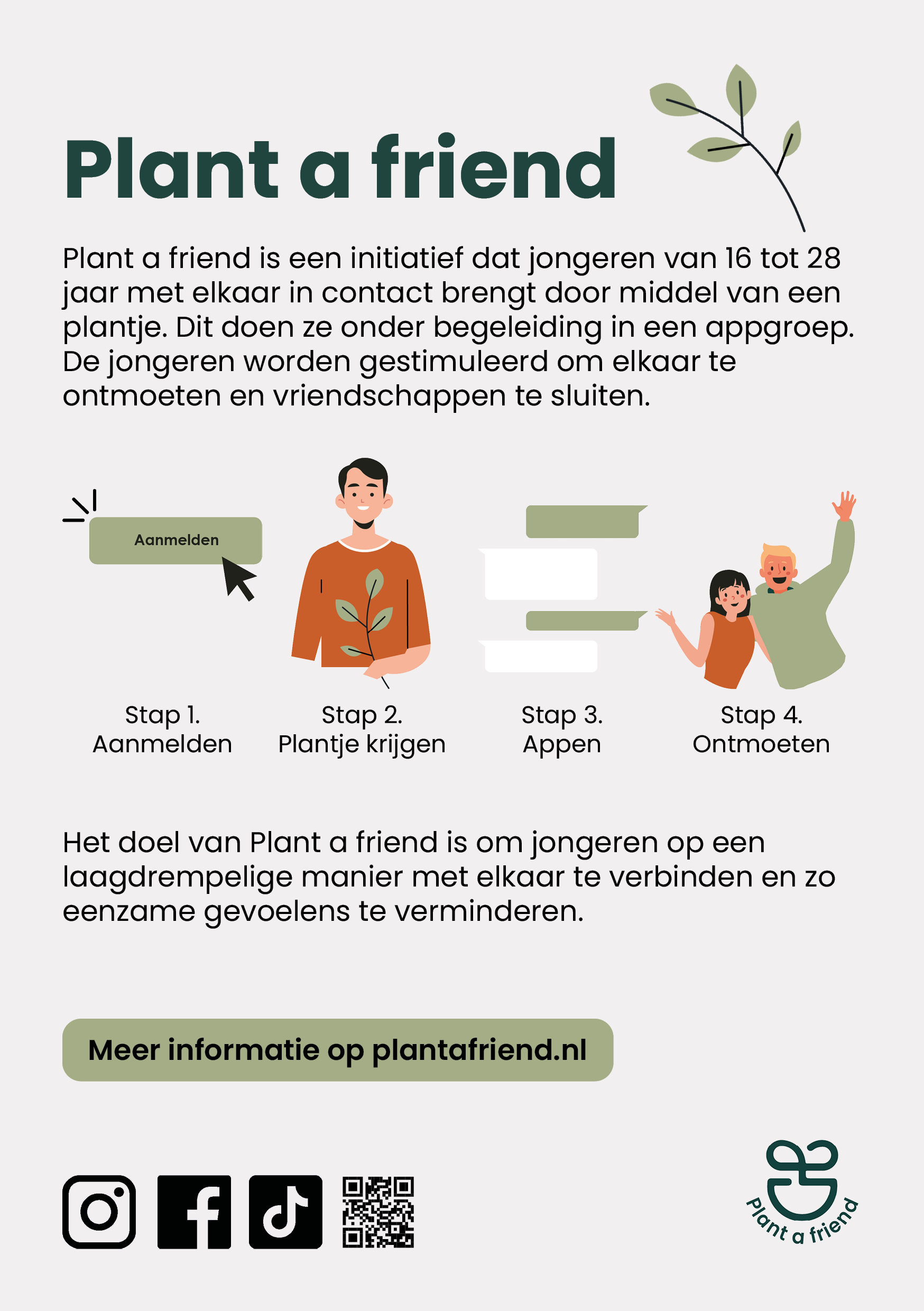 Flyer Plant a friend - achterkant
