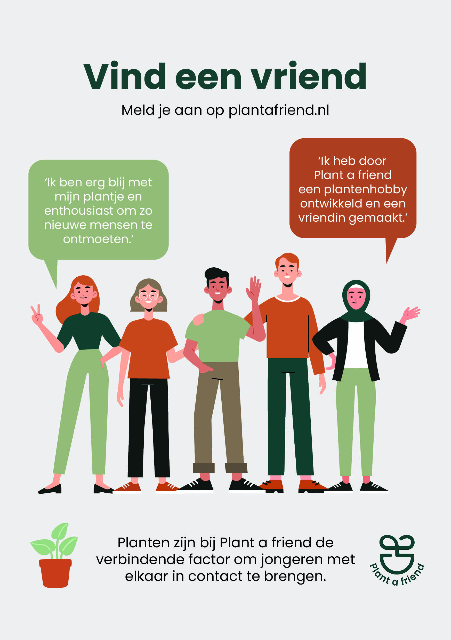 Flyer Plant a friend - voorkant